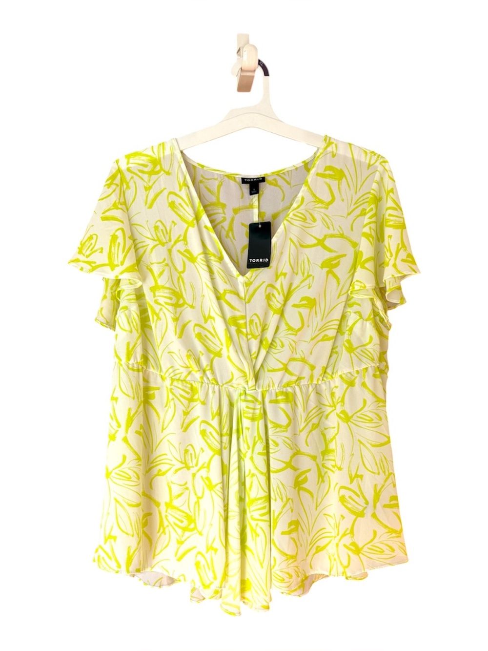 torrid Neon Floral Surplice Plus Size Top